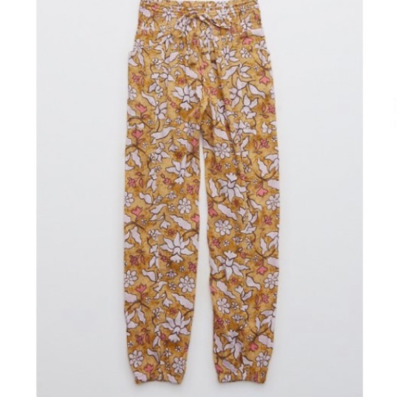 aerie Pants - Aerie Smocked High Waisted Beach Pants